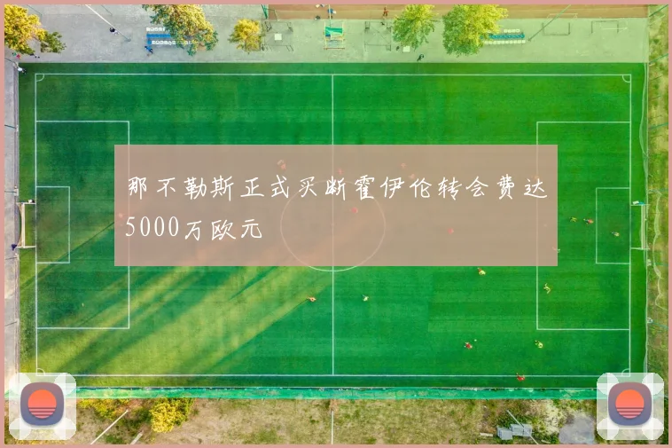 那不勒斯正式买断霍伊伦转会费达5000万欧元